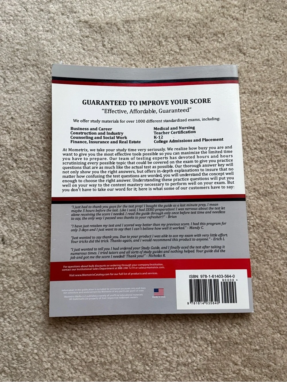 HSPT Practice and Review Book